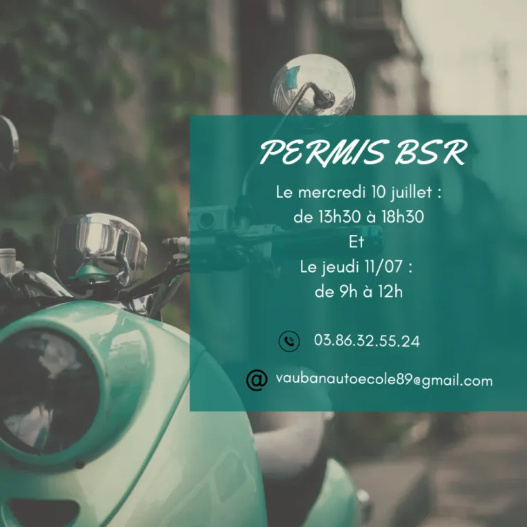 Passer son permis BSR à Auxerre, Auxerre, Vauban-Fourier auto-moto école