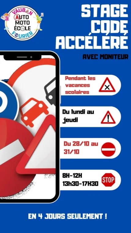 Passer son code en accéléré à Auxerre, Auxerre, Vauban-Fourier auto-moto école